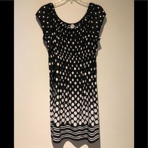 Polka dot off shoulder dress